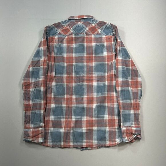 Sun + Stone Plaid Shirt Mens Small Red Blue Cotton Button-Down‎ - Picture 3 of 7